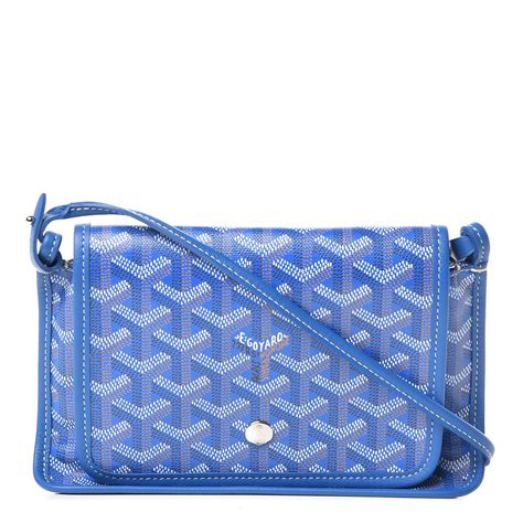 goyard plumet wallet clutch goyardine sky blue|goyard wallet cost.